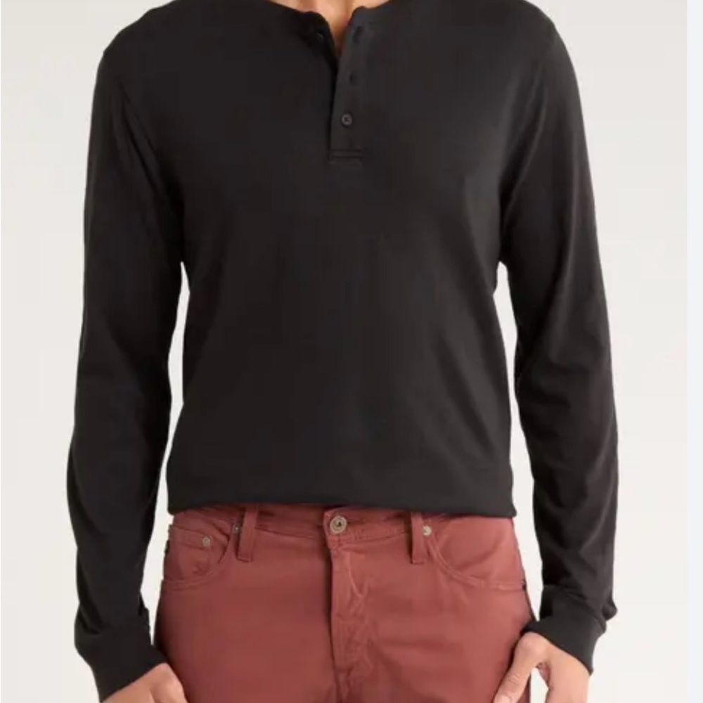 Vince black Long Sleeve Henley